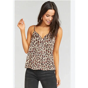 Show Me your MuMu, Julia Top, Leopard Print Camisole, Size Large